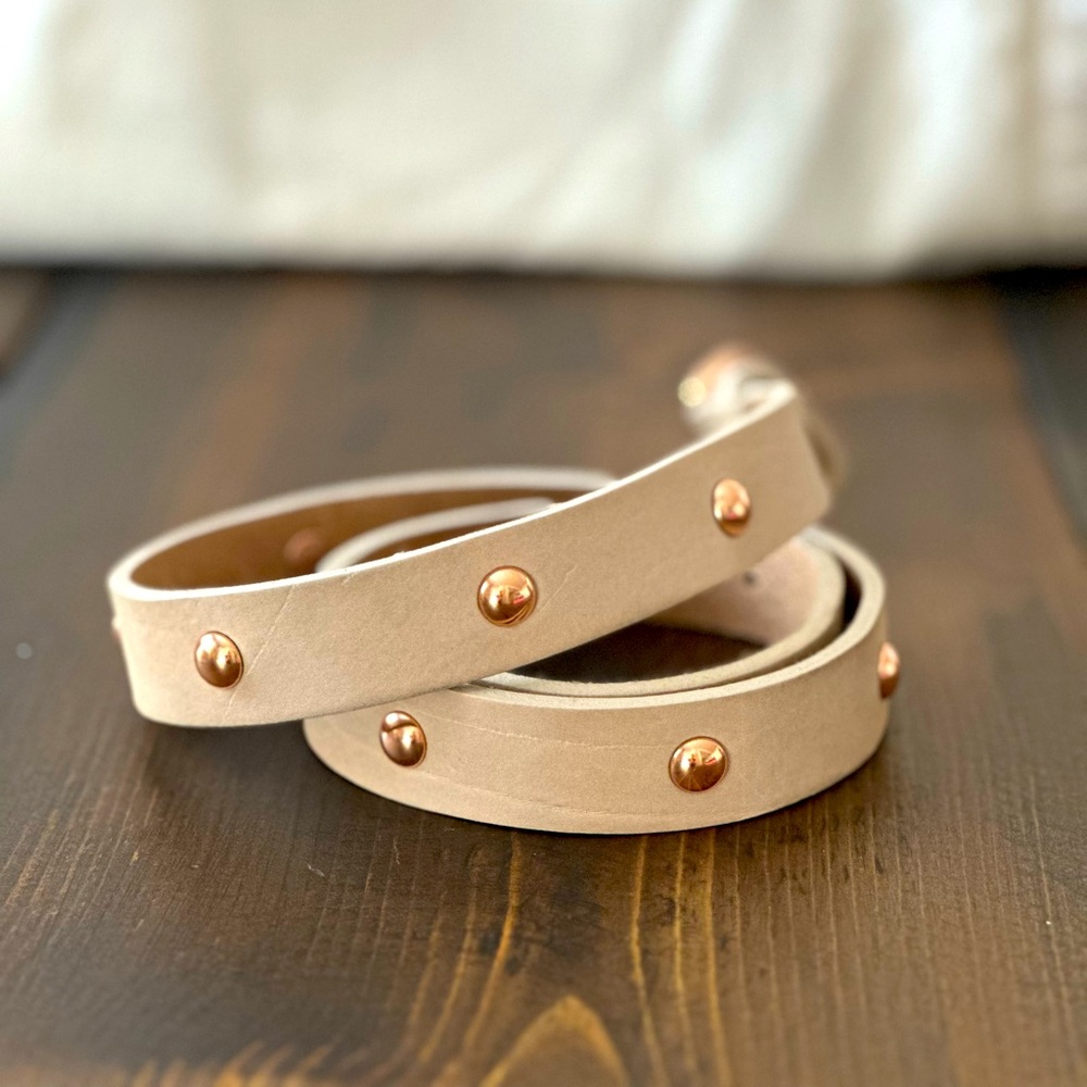British Belt Company Tan and Rose Gold Women’s Belt size S